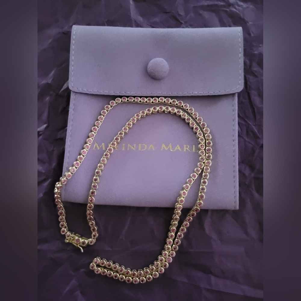 Melinda Maria Baroness Tennis Necklace 18"